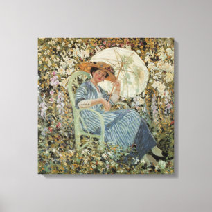 I trädgården Giverny av Frederick Frieseke Canvastryck