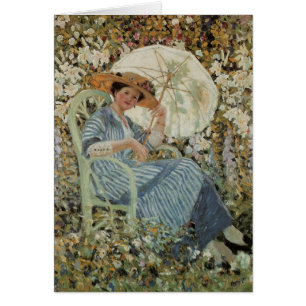 I trädgården, Giverny av Frederick Frieseke Hälsningskort