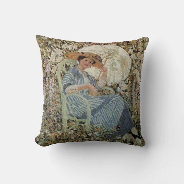 I trädgården, Giverny av Frederick Frieseke Kudde (Framsida)