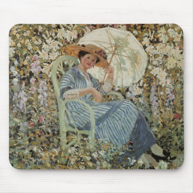 I trädgården, Giverny av Frederick Frieseke Musmatta (Framsidan)