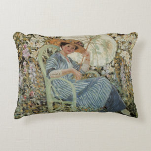I trädgården, Giverny av Frederick Frieseke Prydnadskudde