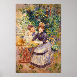 I trädgården vid Pierre-Auguste Renoir Poster