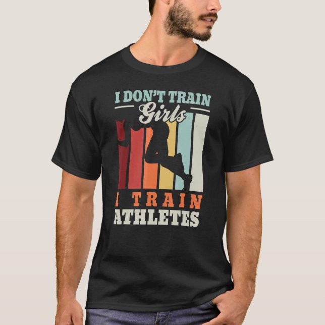 I train athletes u2013 Marathon trainer marathoner T Shirt (Framsida)