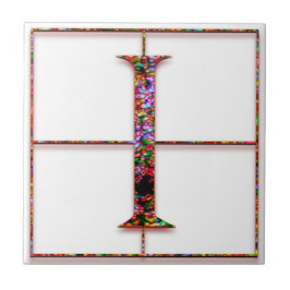 I Trajanus Red Anpassningsbar Monogram Tile Kakelplatta