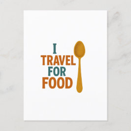 I Travel for food - Vintage Spoon Äventyr Helg Vykort