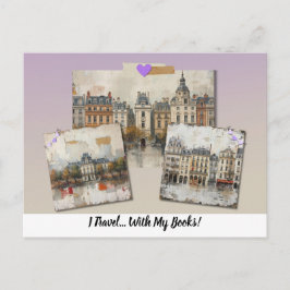 I Travel... With My Books!  Vykort