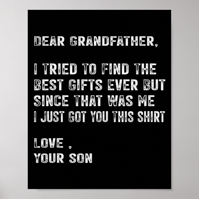 I Tried To Find The Funny Grandfather Day Mens  Poster (Framsidan)