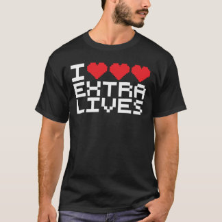 I Triple Heart Extra Lives Tee Shirt