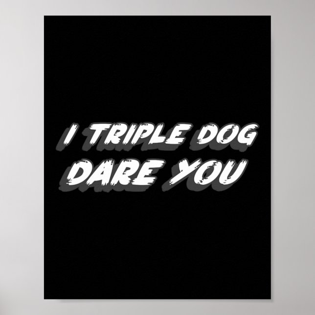I Triple Hund Dare You 1980's jul Movie Quote Poster (Framsidan)