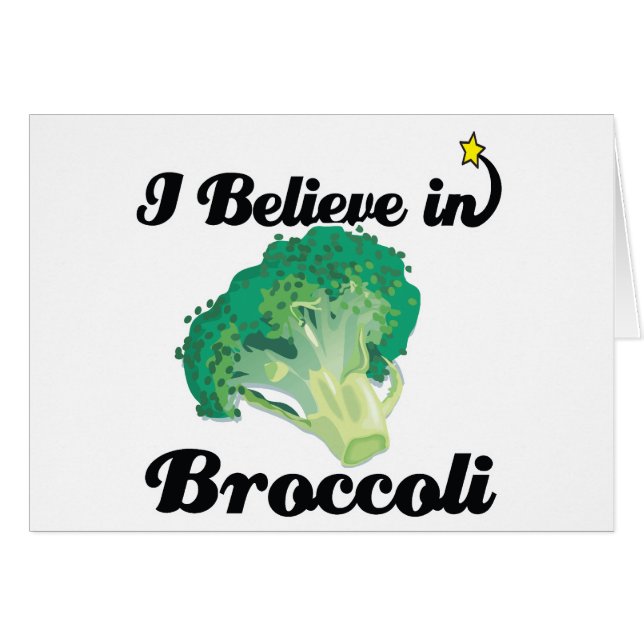 i tro på broccoli hälsningskort (Framsidan Horizontal)