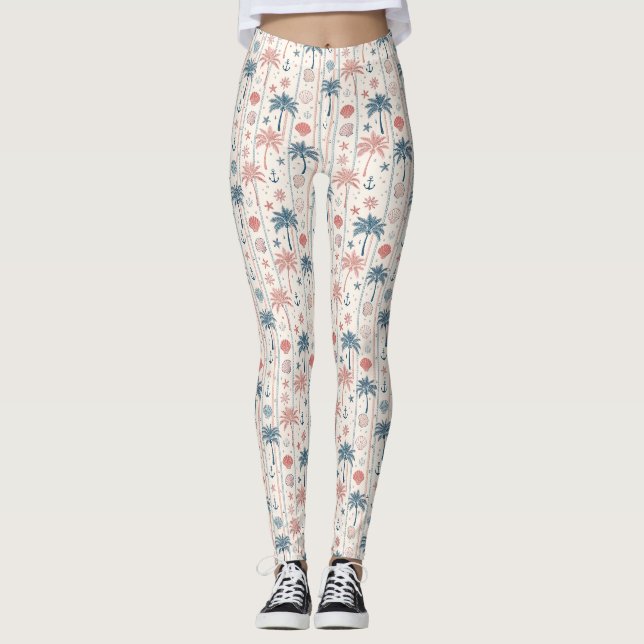I tropikerna verkar tiden sakta ner leggings (Framsida)