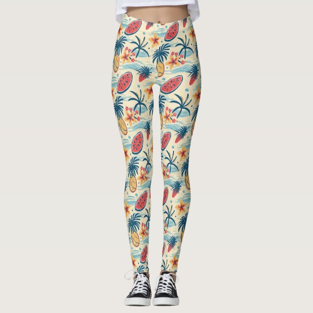 I tropikerna verkar tiden sakta ner leggings (Framsida)