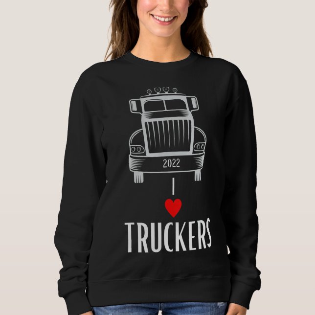 I Truckers Lastbil Driver 2022 Valentiness Trucker T Shirt (Framsida)