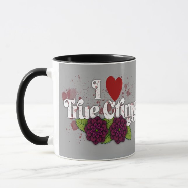 I ❤️ True Crime.–Personalized Name Mugg (Vänster)