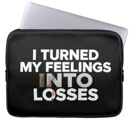 I Turned My Feelings Into Losses Funny Crypto Meme Laptop Fodral