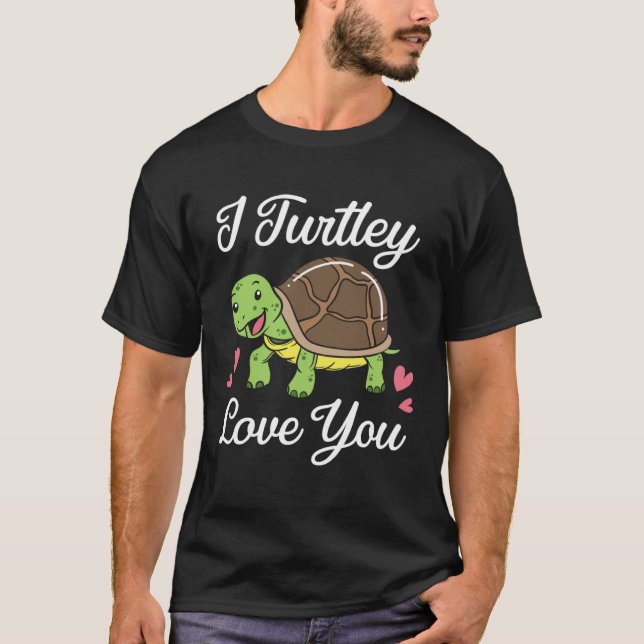 I Turtley Love You Turtle Women s Valentine s Day T Shirt (Framsida)