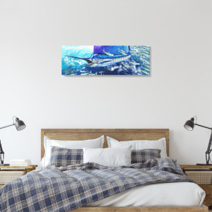 I Tvätta, Sailfish chases School. Canvastryck