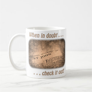 I tveksamhet ... Checka ut - Mugg