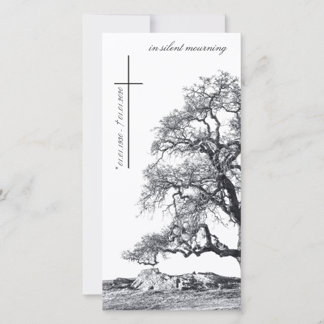 I tyst sorg - träd på äng (Framsida)