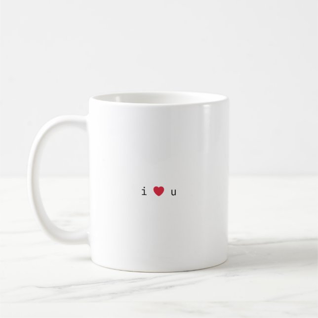 i ❤️ u mug  kaffemugg (Vänster)