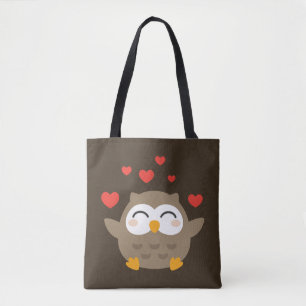 I Uggla You Illustration Tygkasse