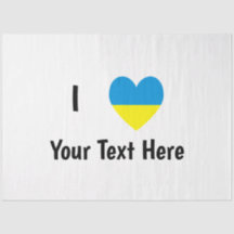 I (ukrainsk Flagga Heart) Din Personlig Text