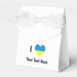 I (ukrainsk Flagga Heart) Din Personlig Text Presentaskar