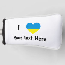 I (ukrainska Flagga Heart) Din text