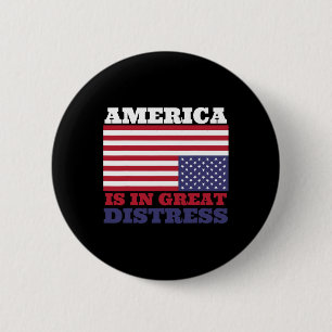 I Underbar Distress upp och ned på American Flagga Knapp
