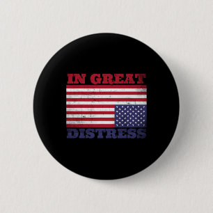 I Underbar Distress upp och ned på American Flagga Knapp