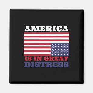 I Underbar Distress upp och ned på American Flagga Magnet