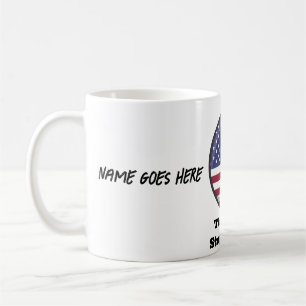 I USA: "Buck stannar här!" Kaffemugg