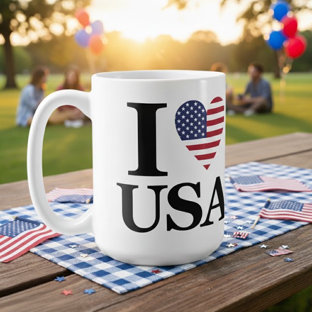 "I ❤️ USA" KAFFEMUGG ("I ❤️ USA" COFFEE MUG)