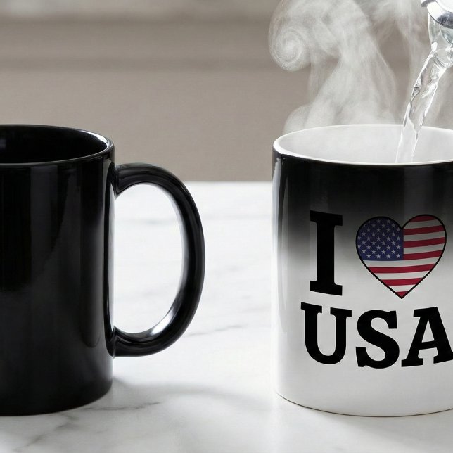 "I ❤️ USA" MAGISK MUGG (Patriotism appearing like Magic.)