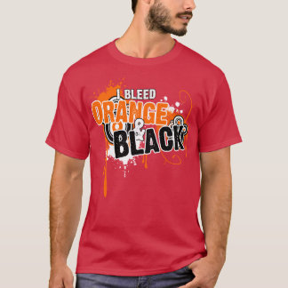 I Utfall Orange och svart T Shirt