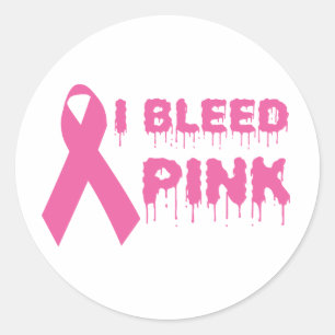 I Utfall Rosa - Breast Cancer Awareness Ribbon Runt Klistermärke