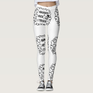 ***I UTROTADE NAUGHTY I NICE** HELGDAG LEGGINGS