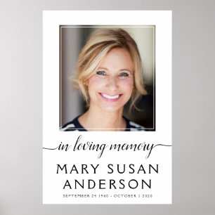 I välkomstsignatur för Loving Memory Photo Poster