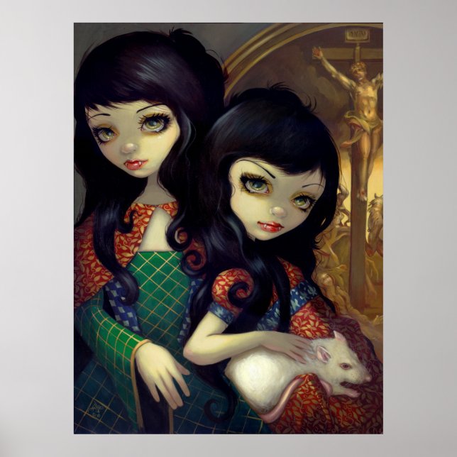 I Vampiri La Sorelle ART PRINT vampyrsystrar råtta Poster (Framsidan)