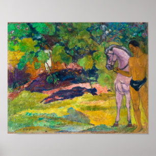 I Vanilla Grove, Man och Horse   Gauguin   Poster