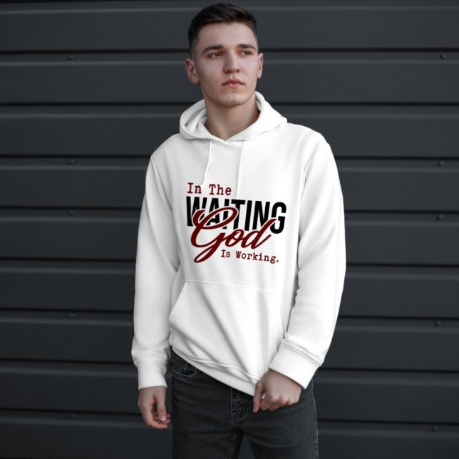 I väntan på att Gud arbetar Hoodie (Skapare uppladdad)