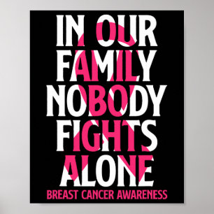 I vår familj kämpar ingen mot Ensam - bröstcancer Poster
