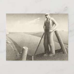 I vår - Grant Wood Vykort