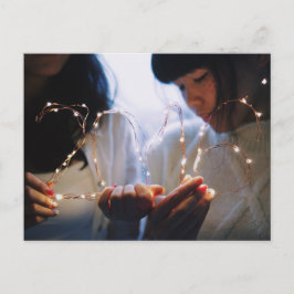 I vår hand 2016 NYC Lighting Porträtt Photo Vykort