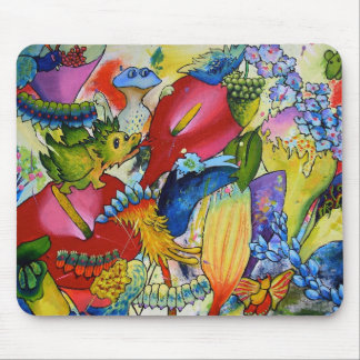 I vår trädgårds- mus vaddera med draken musmatta