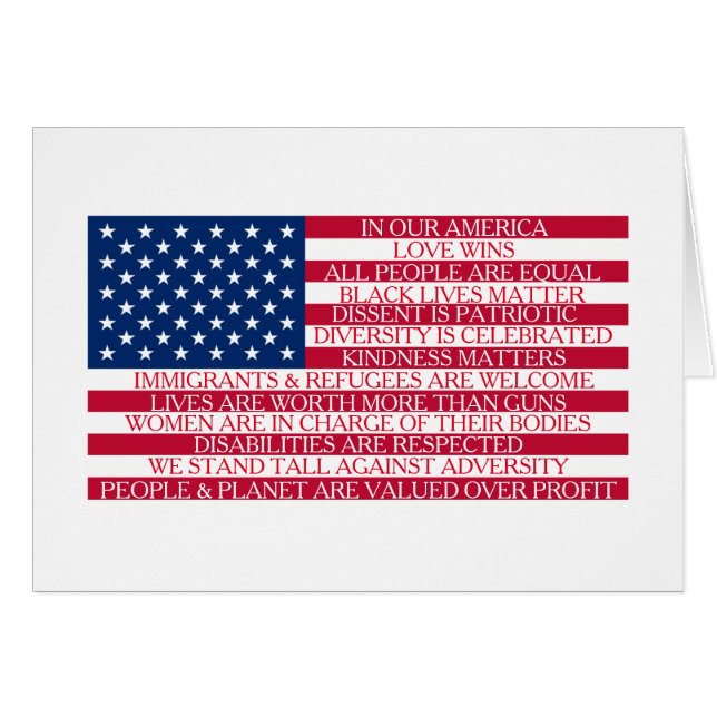 I våra Amerika tomma kort (Framsidan Horizontal)