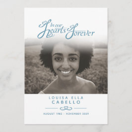 I våra hjärtan - begravningsprogrammet vitt och bl program