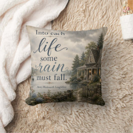I varje liv faller någon regndroppe Rustik stuga Kudde