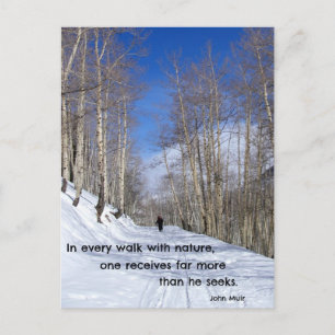 I varje promenad med naturen..av John Muir Vykort
