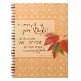 I varje Sak Ge tack - 1 tack. 5:18 Anteckningsbok